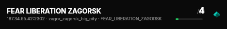 FEAR LIBERATION ZAGORSK live status badge