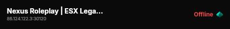 Nexus Roleplay | ESX Legacy Server live status badge