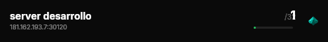 server desarrollo live status badge