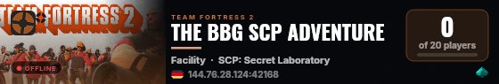 THE BBG SCP ADVENTURE live status badge