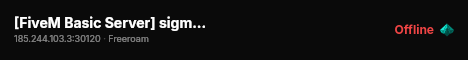[FiveM Basic Server] sigmawigma server live status badge