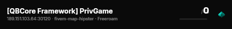 [QBCore Framework] PrivGame live status badge