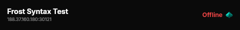 Frost Syntax Test live status badge