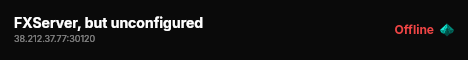 FXServer, but unconfigured live status badge
