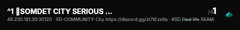 ^1 👑SOMDET CITY SERIOUS ROLEPLAY👑 FREE whitelisted  live status badge