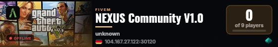 NEXUS Community V1.0 live status badge