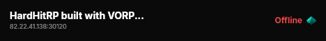 HardHitRP built with VORPCore! live status badge