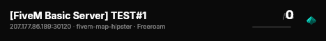 [FiveM Basic Server] TEST#1 live status badge