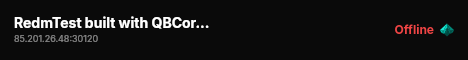 RedmTest built with QBCore Framework by JericoFx & Kakarot & Hamy! live status badge