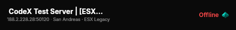  CodeX Test Server | [ESX Legacy] live status badge