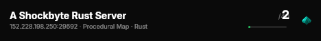 A Shockbyte Rust Server live status badge