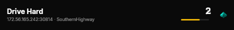 Drive Hard live status badge