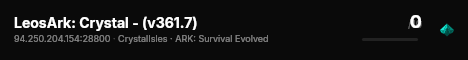 LeosArk: Crystal - (v361.7) live status badge