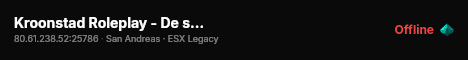 Kroonstad Roleplay - De stad waar roleplay op nummer 1 staat live status badge
