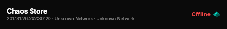 Chaos Store live status badge