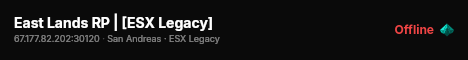 East Lands RP | [ESX Legacy] live status badge
