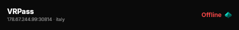 VRPass live status badge