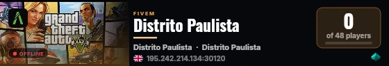 Distrito Paulista live status badge