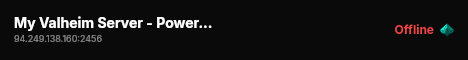 My Valheim Server - Powered by AMP live status badge