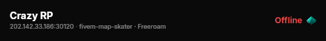Crazy RP live status badge