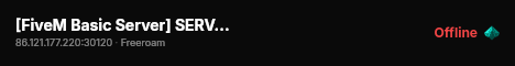 [FiveM Basic Server] SERVER ALPHA 1 live status badge