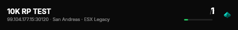 10K RP TEST live status badge