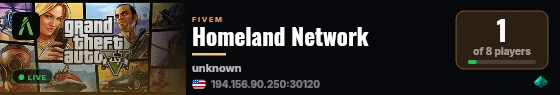 Homeland Network live status badge