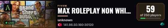 MAX ROLEPLAY NON WHITELIST BAN AFFI live status badge