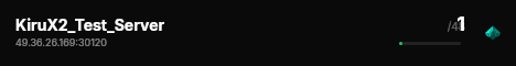 KiruX2_Test_Server live status badge