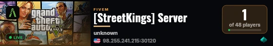 [StreetKings] Server live status badge