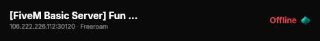 [FiveM Basic Server] Fun server live status badge
