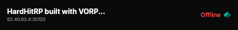 HardHitRP built with VORPCore! live status badge