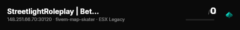 StreetlightRoleplay | Beta | 💲^75k Startgeld💲 | 💣^2Keine Whitelist💣 | ✈️Keine Einreise✈️ | 🎧^4InGameVoice🎧 | 🕍Kostenlose Fraktion🕍 live status badge