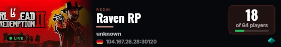 Raven RP live status badge