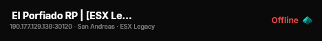  El Porfiado RP | [ESX Legacy] live status badge