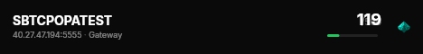 SBTCPOPATEST live status badge