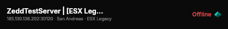 ZeddTestServer | [ESX Legacy] live status badge
