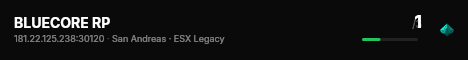 BLUECORE RP live status badge