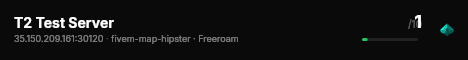 T2 Test Server live status badge