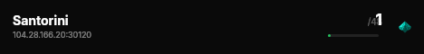 Santorini live status badge