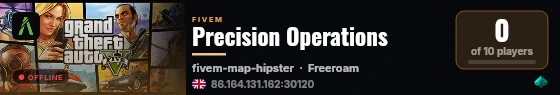 Precision Operations live status badge