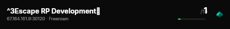 ^3Escape RP Development🌴 live status badge