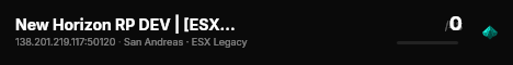 New Horizon RP DEV | [ESX Legacy] live status badge