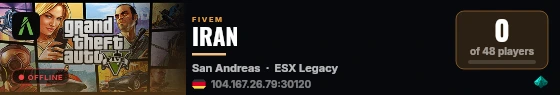 IRAN live status badge