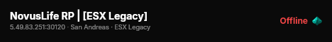 NovusLife RP | [ESX Legacy] live status badge