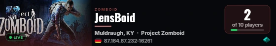 JensBoid live status badge