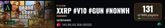 XXRP #V10 #GUN #NONWH live status badge