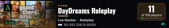 DayDreams Roleplay live status badge