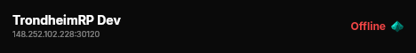 TrondheimRP Dev live status badge