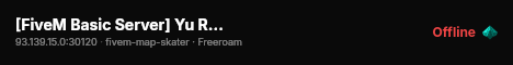 [FiveM Basic Server] Yu Roleplay live status badge